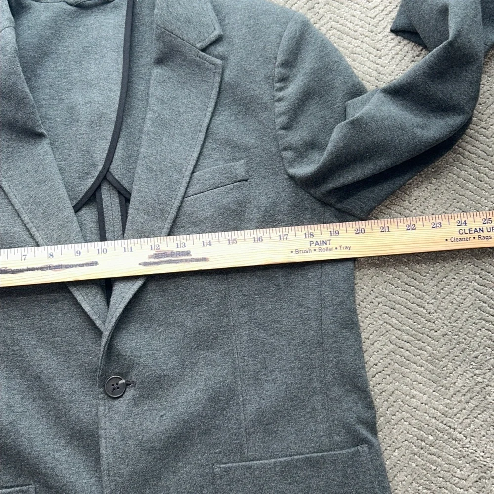 Artifact Knit Blazer Gray Stretch Casual Suit Jacket Men Size M